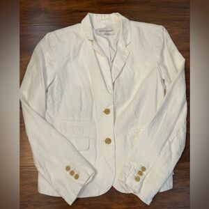 Banana Republic White Linen Blazer Size 4
